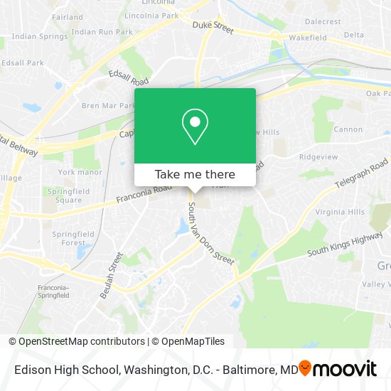 Edison High School map
