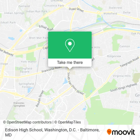 Edison High School map