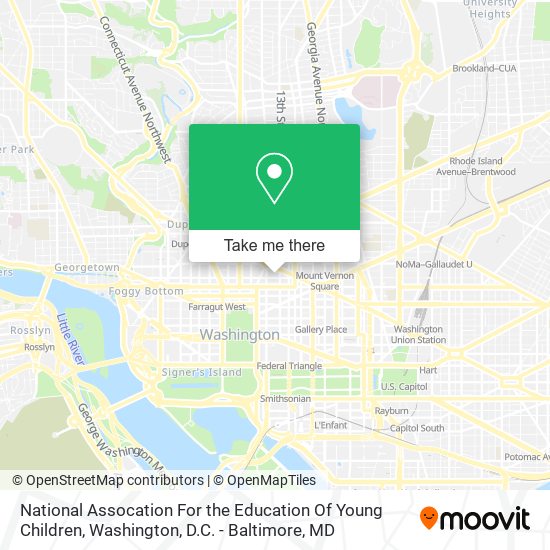 National Assocation For the Education Of Young Children map