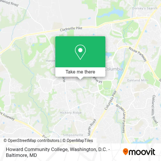 Howard Community College map