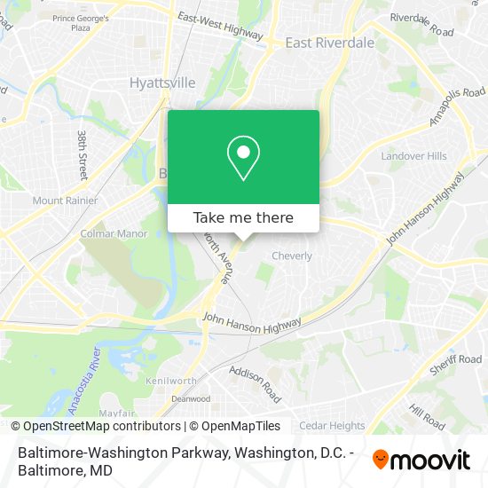 Mapa de Baltimore-Washington Parkway