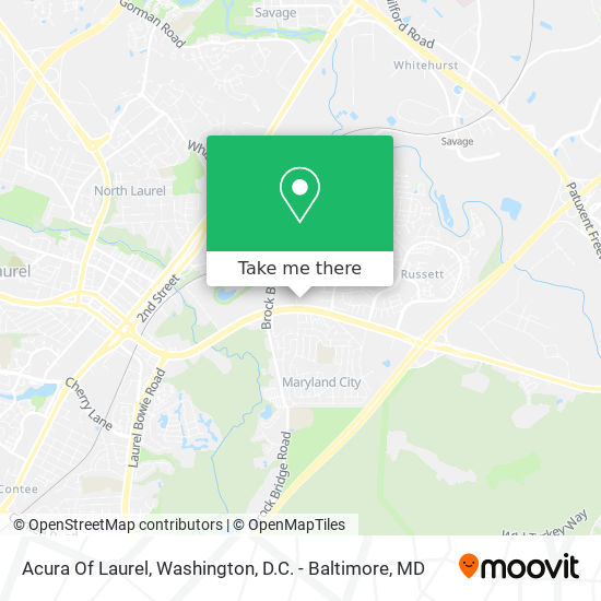 Acura Of Laurel map