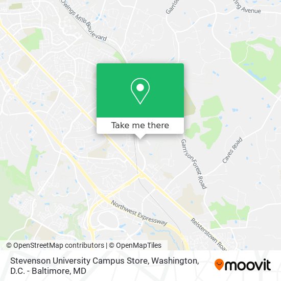 Stevenson University Campus Store map