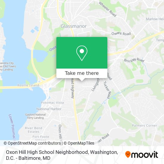 Mapa de Oxon Hill High School Neighborhood