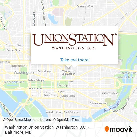 Washington Union Station map