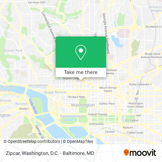 Zipcar map