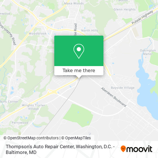 Thompson's Auto Repair Center map