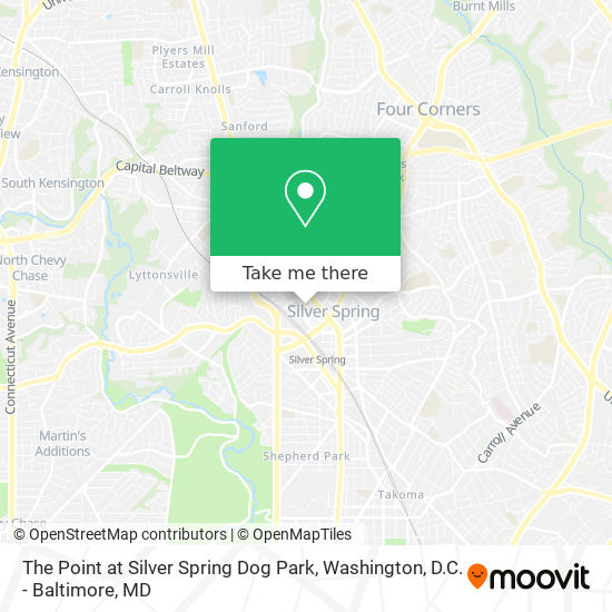 The Point at Silver Spring Dog Park map