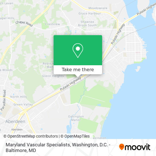 Maryland Vascular Specialists map