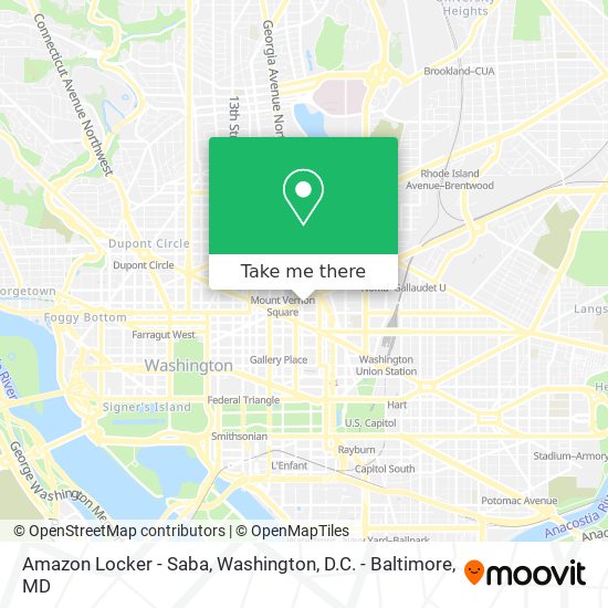 Mapa de Amazon Locker - Saba