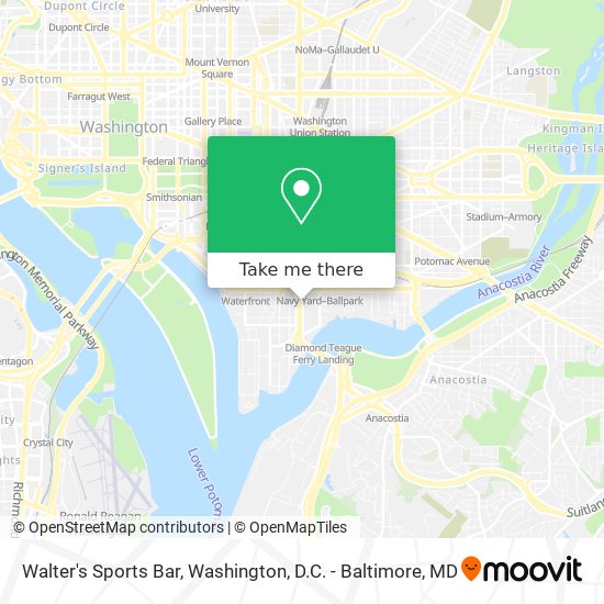Walter's Sports Bar map