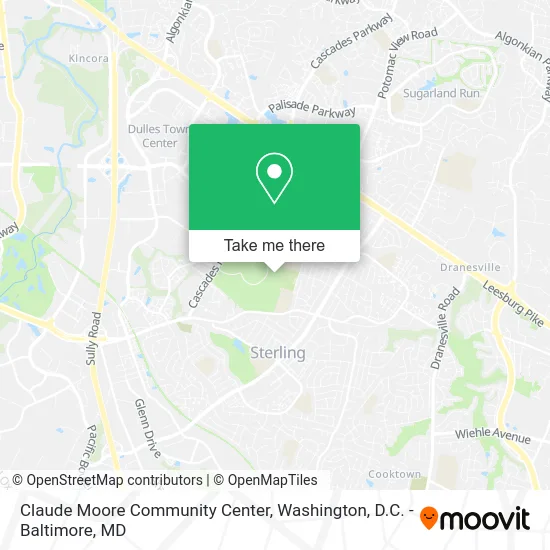 Claude Moore Community Center map