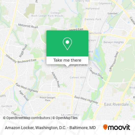 Mapa de Amazon Locker