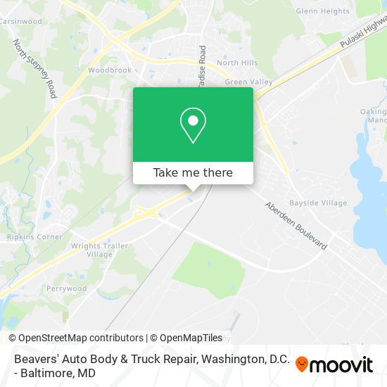 Beavers' Auto Body & Truck Repair map