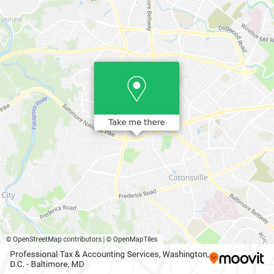 Professional Tax & Accounting Services map