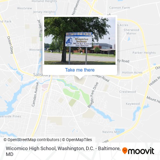 Mapa de Wicomico High School