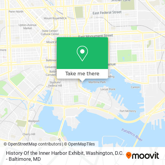 History Of the Inner Harbor Exhibit map