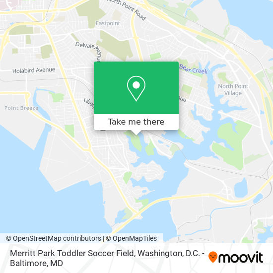 Merritt Park Toddler Soccer Field map