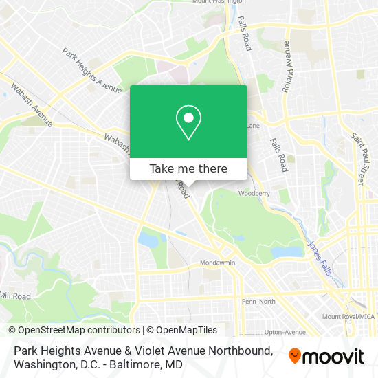Park Heights Avenue & Violet Avenue Northbound map