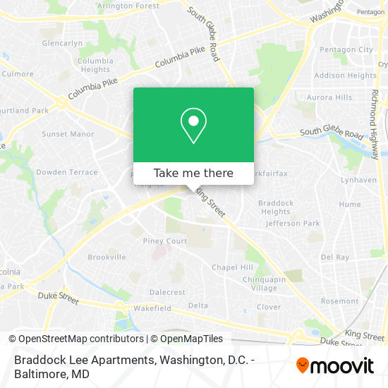 Mapa de Braddock Lee Apartments