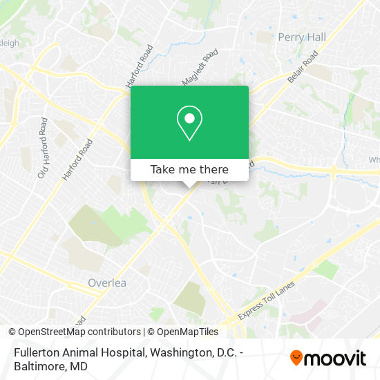 Mapa de Fullerton Animal Hospital