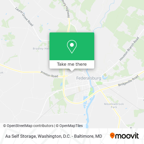 Aa Self Storage map