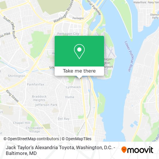 Jack Taylor's Alexandria Toyota map