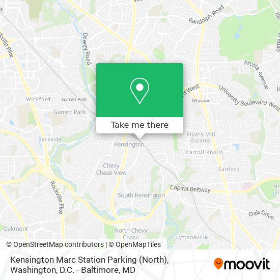 Kensington Marc Station Parking (North) map