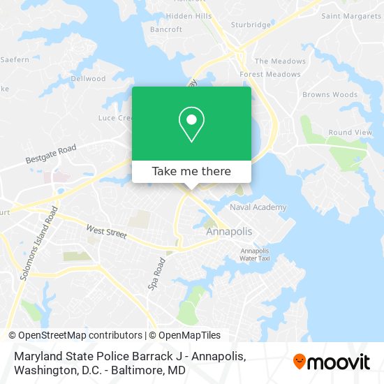 Maryland State Police Barrack J - Annapolis map