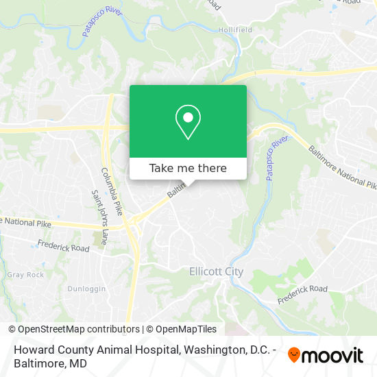 Howard County Animal Hospital map