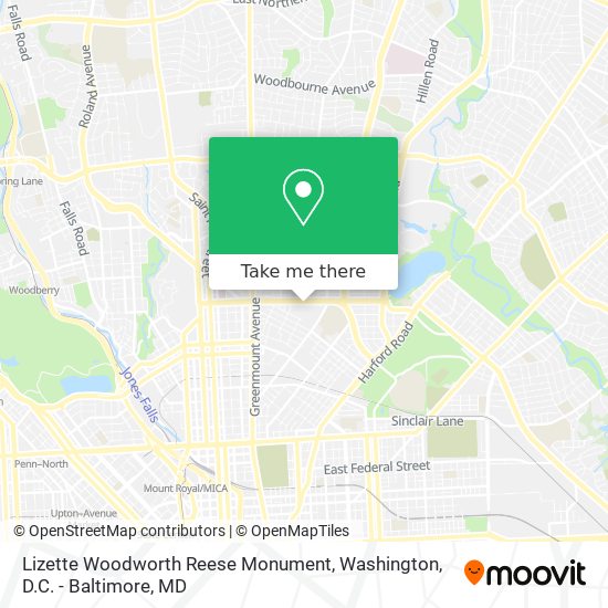 Mapa de Lizette Woodworth Reese Monument