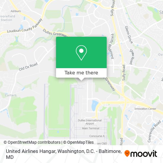 United Airlines Hangar map