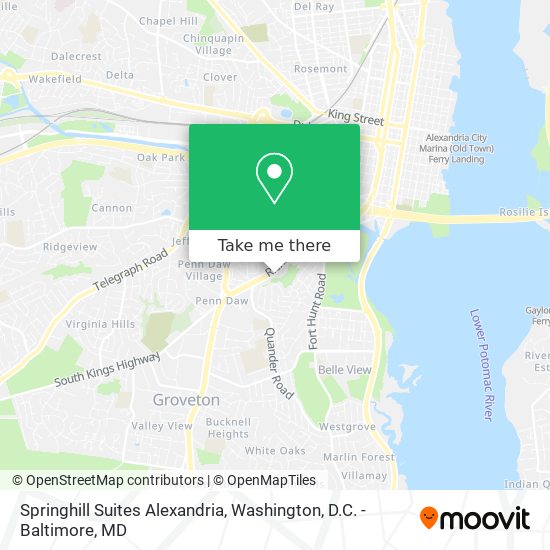 Mapa de Springhill Suites Alexandria