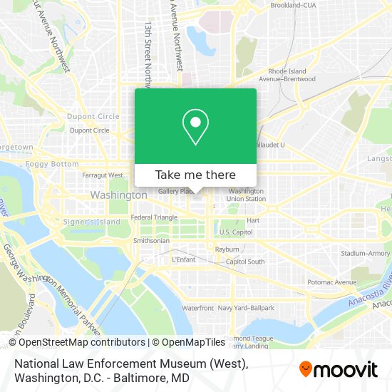 National Law Enforcement Museum (West) map