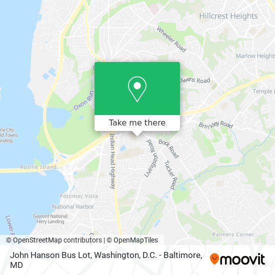 John Hanson Bus Lot map