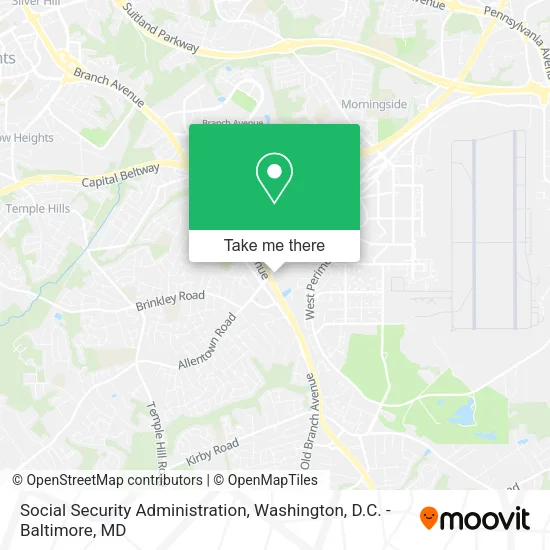 Mapa de Social Security Administration