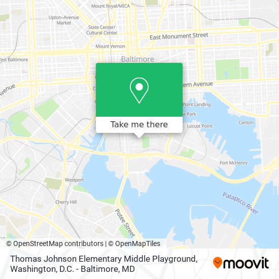 Thomas Johnson Elementary Middle Playground map