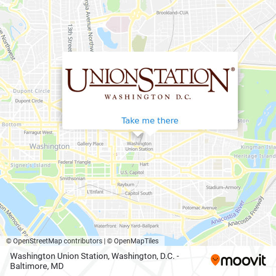 Washington Union Station map