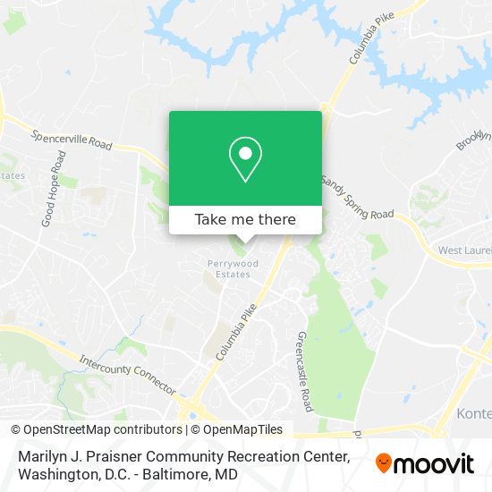 Mapa de Marilyn J. Praisner Community Recreation Center