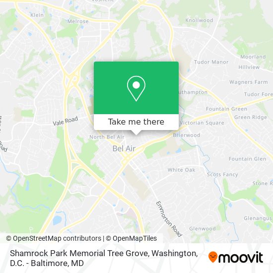 Shamrock Park Memorial Tree Grove map