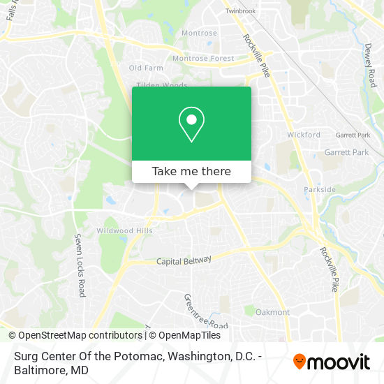 Mapa de Surg Center Of the Potomac