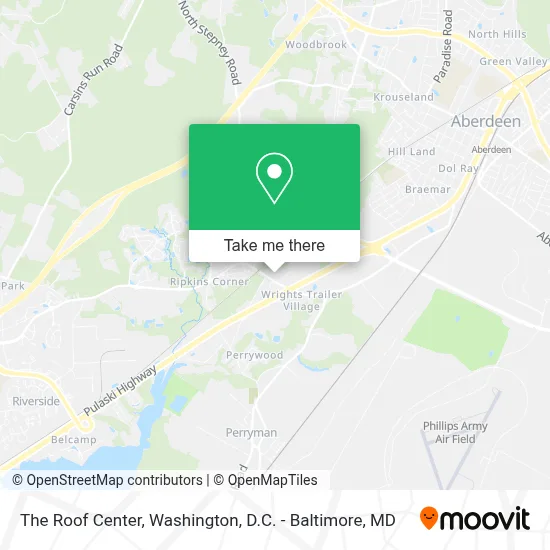 The Roof Center map