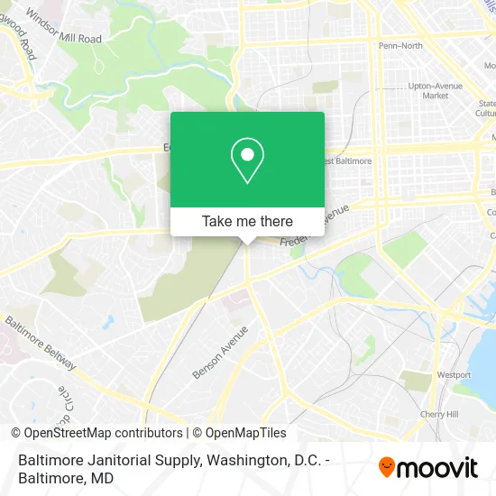 Baltimore Janitorial Supply map