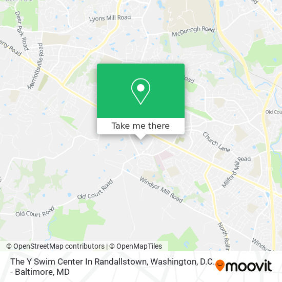 The Y Swim Center In Randallstown map