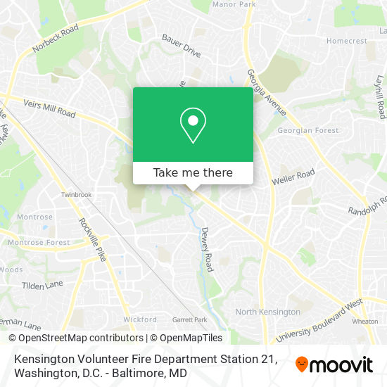 Mapa de Kensington Volunteer Fire Department Station 21