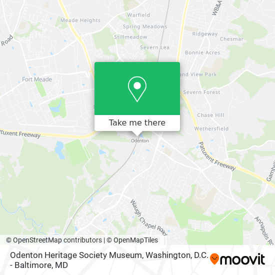 Odenton Heritage Society Museum map