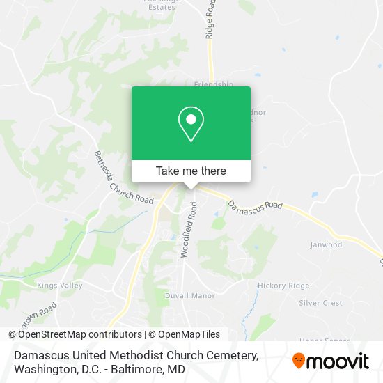 Mapa de Damascus United Methodist Church Cemetery