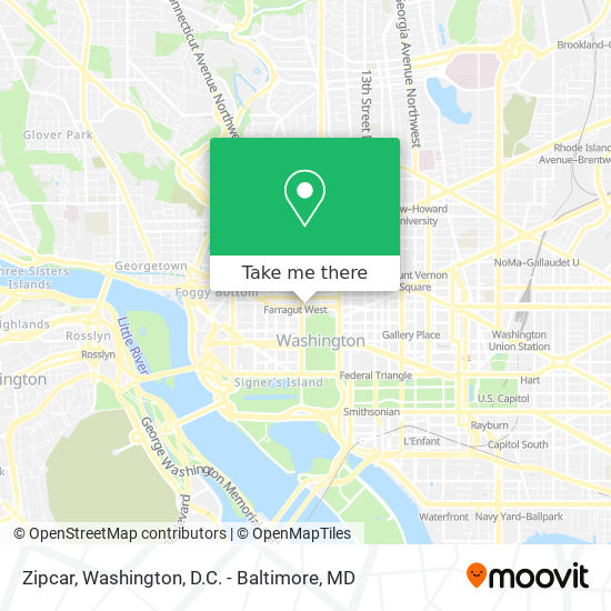 Zipcar map