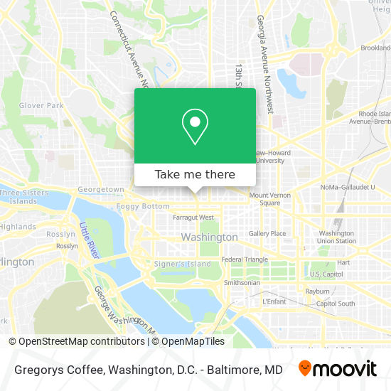 Mapa de Gregorys Coffee
