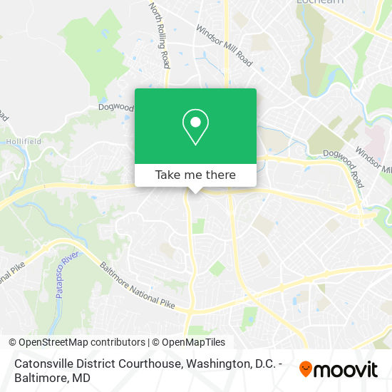 Catonsville District Courthouse map